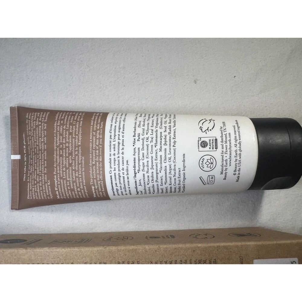 Beauty By Earth Self Tanning Lotion Medium To Dark 7.5 oz New In Box -Ships Free